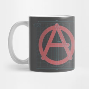 anarchist symbol - on 'black' Mug